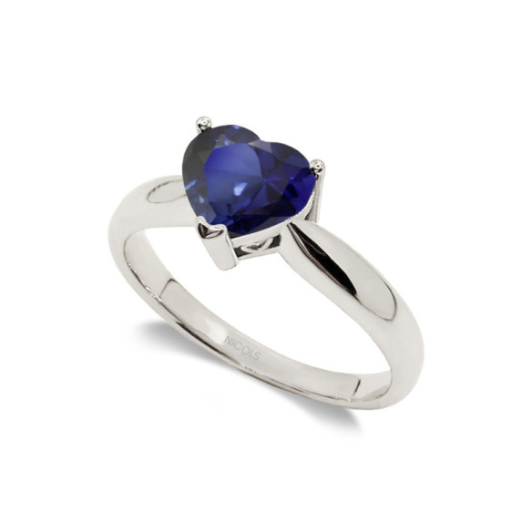 Blaues Herz Saphirring 1.04Ct - Saphiringe