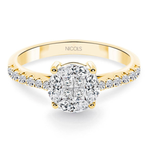 Anillo Spring Love Oro Amarillo 0,97 ct - Talla Brillante