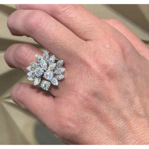 Anillo Diamantes Hojas Múltiple - Talla Brillante 2