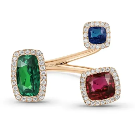 Anillo Diamantes Octopus Square - Anillos de Rubí