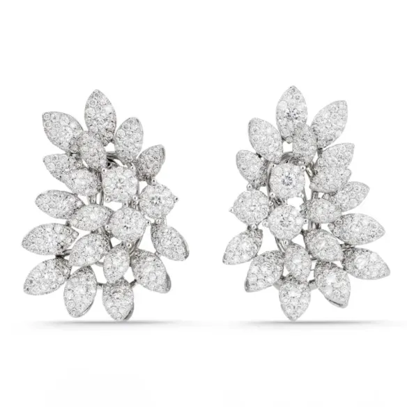 Pendientes Diamantes Hojas Múltiple - lang