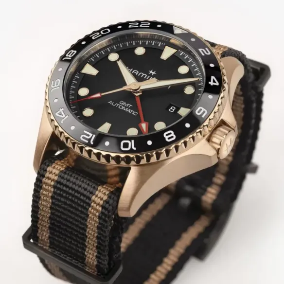Hamilton Scuba Automatic GMT 43mm Bronce - Khaki Navy