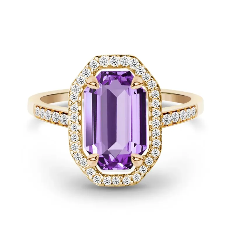 Anillo Amatista Geometría Perfecta - Anéis Outras pedras preciosas
