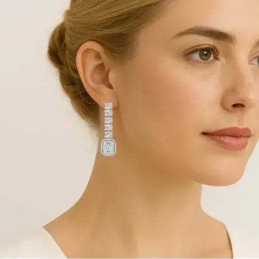 Pendientes Diamantes Minerva Red Carpet - largos 2