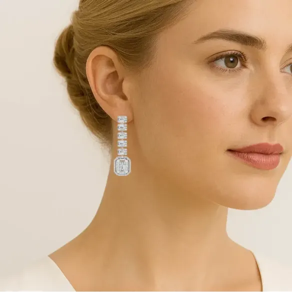 Pendientes Diamantes Minerva Red Carpet - largos