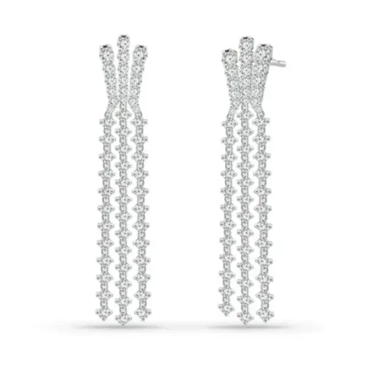 Pendientes Diamantes Triple Riviere Constelación - Pendientes de Diamantes
