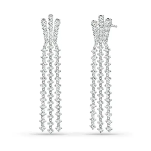 Pendientes Diamantes Triple Riviere Constelación - Orecchini con diamanti