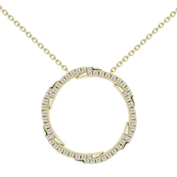Circle of Life Snake Necklace - Diamond Necklaces