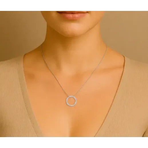 Collar Círculo de vida Snake - Colares de diamantes 2