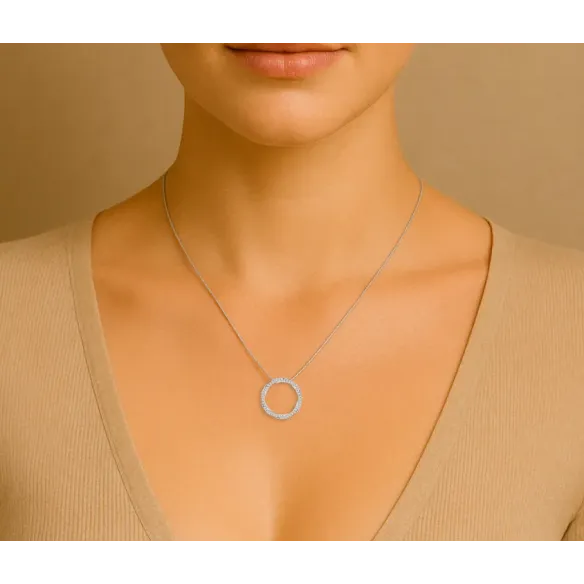 Circle of Life Snake Necklace - Diamond Necklaces