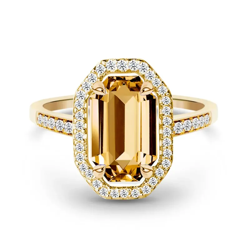 Perfect Geometry Citrine Ring - Rings other precious stones