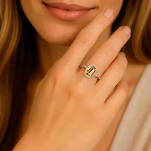 Anillo Citrino Geometría Perfecta - Anelli altre pietre preziose 2