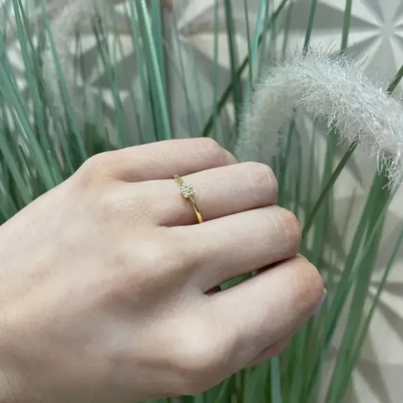 Anello oro diamante 0,05 Ct - Anelli di diamanti