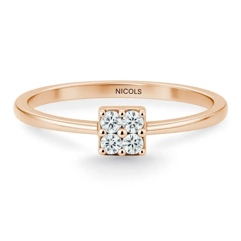 Anillo Mumite Oro Rosa Diamantes 0,05 Ct - Anillos de Diamantes
