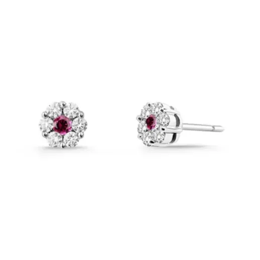 Pendientes diamantes y Rubí Camelia Spot - sonolento
