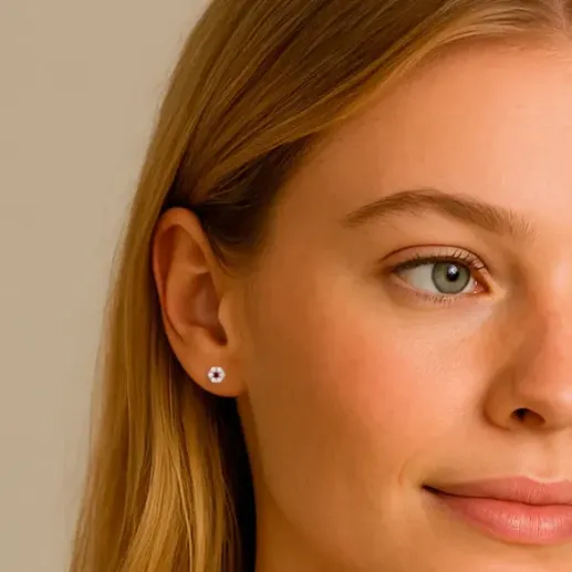 Pendientes diamantes y Rubí Camelia Spot - sonolento 2