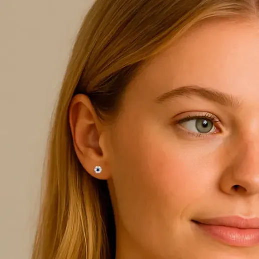 Pendientes diamantes y Zafiro Camelia Spot - sonolento 2
