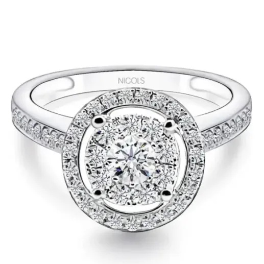 Anello di diamante Gardenia 0.77 - Anelli di fidanzamento Rosetta