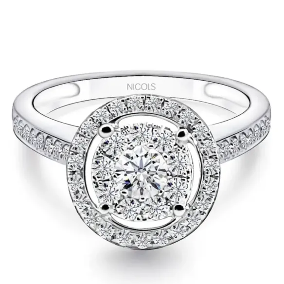 Anello di diamante Gardenia 0.77 - Anelli di fidanzamento Rosetta
