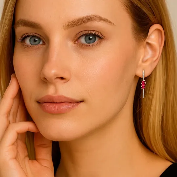 Monaquela Marquise Ruby Earrings - Rubi earrings