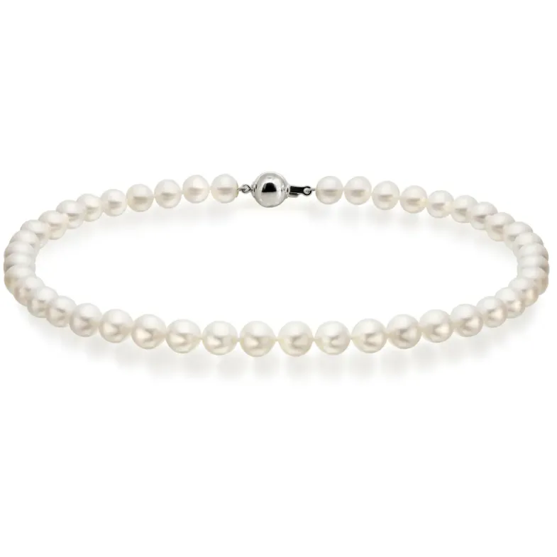 9-9.5mm Natural Cultured Akoya Pearl Necklace - Pearl necklaces