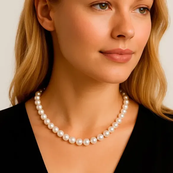 Collar Perlas Akoya 9-9.5mm Cultivadas Naturales - Collane perla