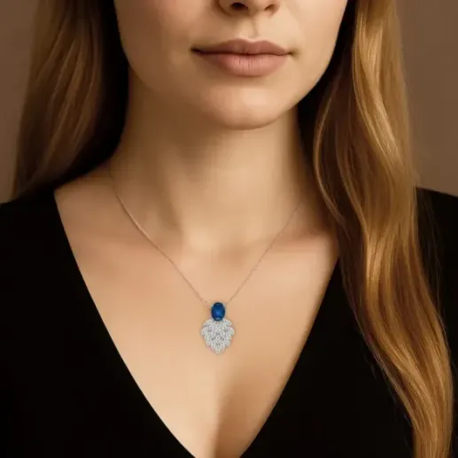 Colgante Zafiro y Diamante Carnival - Collares de Piedras Azules 2