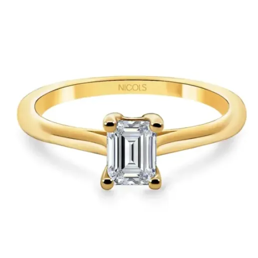 Anillo Solitario Diamante Talla Esmeralda Camille 0.50 - Emerald