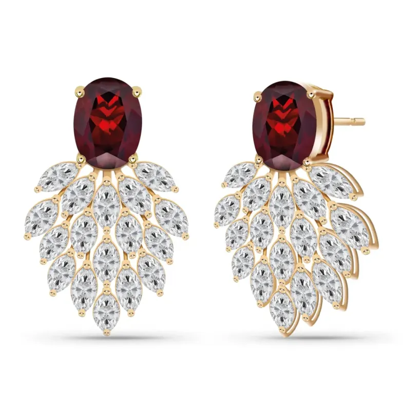 Pendientes Rubí y Diamante Carnival - Brincos de Rubi