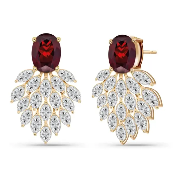 Pendientes Rubí y Diamante Carnival - Brincos de Rubi