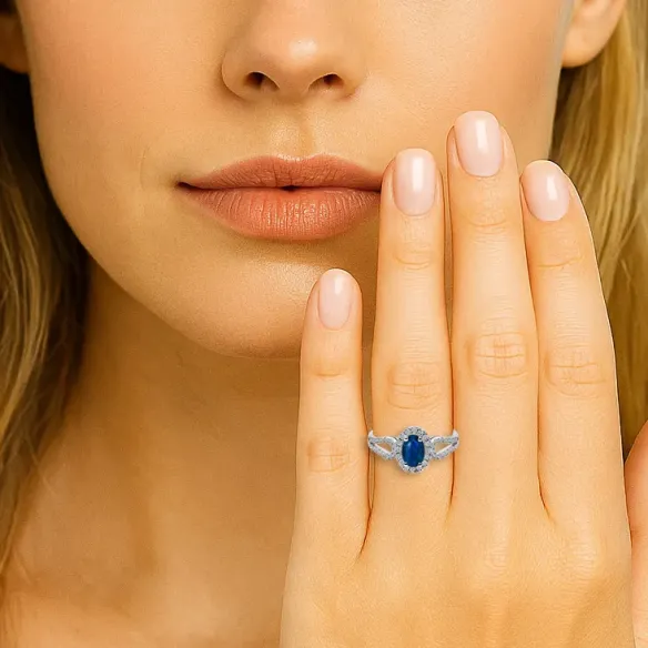 Anillo Diamantes Zafiro Royal Jewels - Anillos de Zafiro