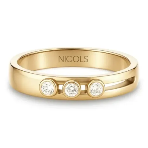 Anillo diamantes Spot Movibles Oro Rosa - Talla Brillante