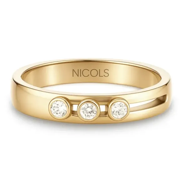 Anillo diamantes Spot Movibles Oro Rosa - Talla Brillante