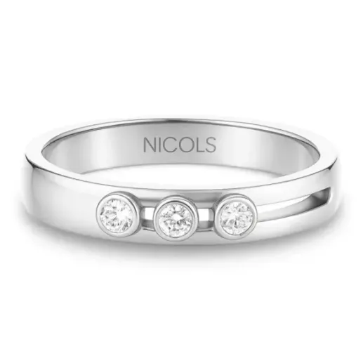Anillo diamantes Spot Movibles Oro Blanco - Brillante