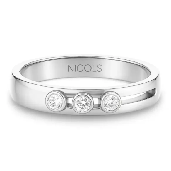 Anillo diamantes Spot Movibles Oro Blanco - Brillante