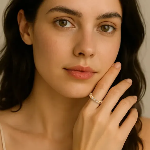 Anillo diamantes Spot Movibles Cuadrado - Talla Brillante