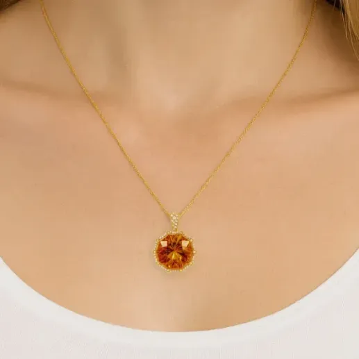 Collar Red Carpet Spider - Colgantes Otras Piedras de Colores 2