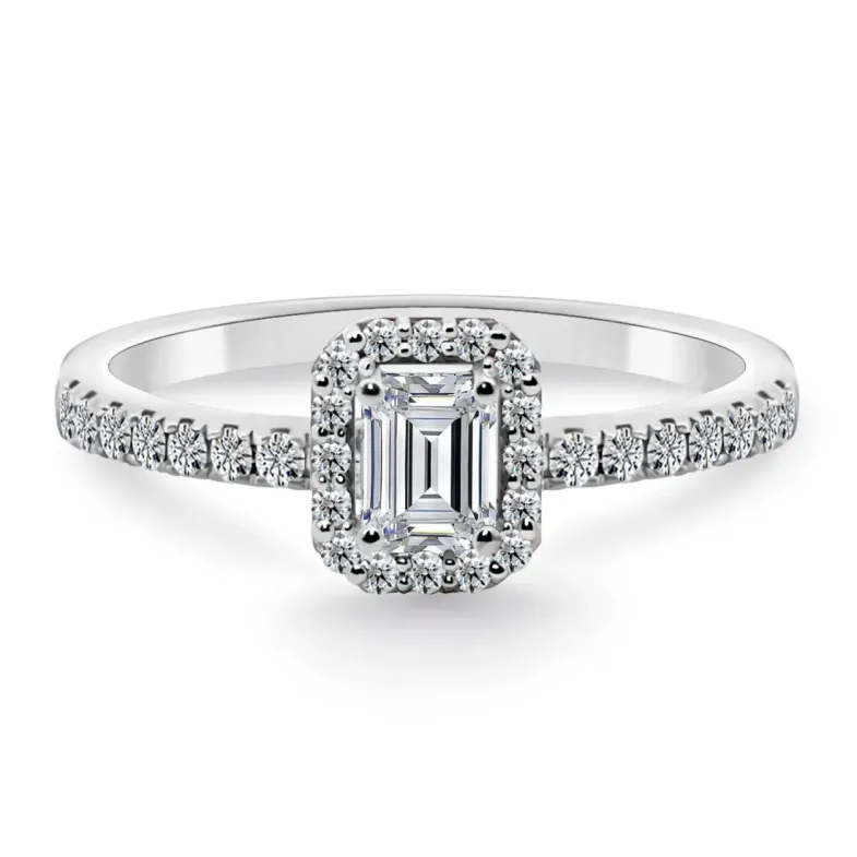 Anillo Diamante 0.40 talla esmeralda Alice - Émeraude
