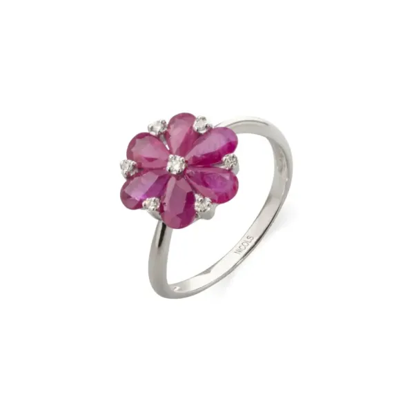 Anillo Flor Mini Details - Bagues rubis