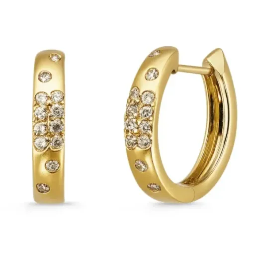 Pendientes Oro Amarillo Firmamento Pastilla Square - cortos