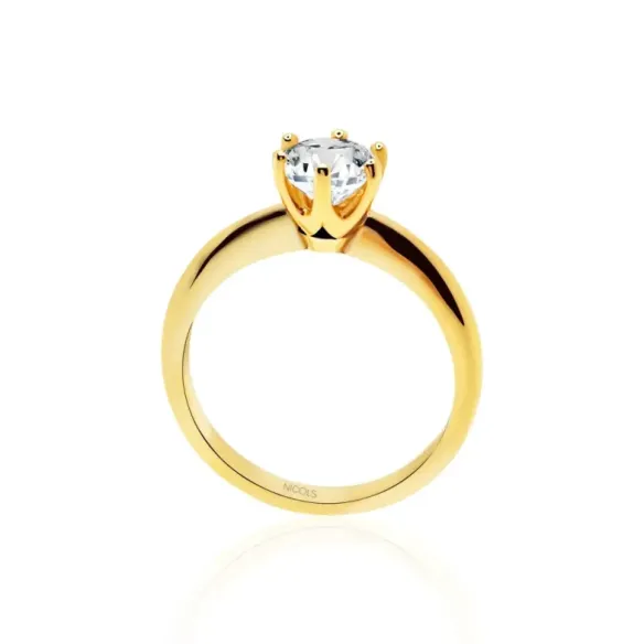 Anillo diamante 1,00 quilates en oro amarillo Charlotte solitario - Solitarios de Oro Amarillo