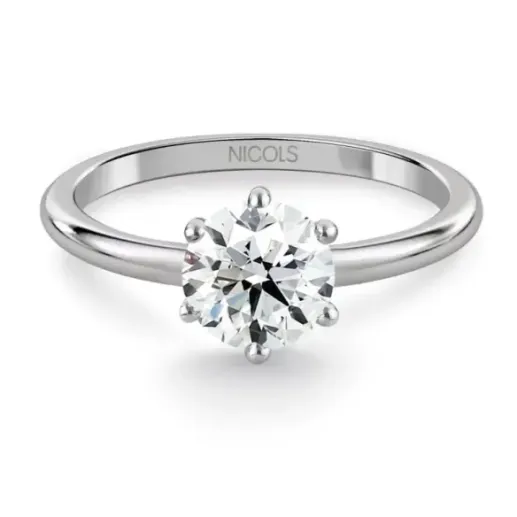 Anillo diamante 1.00 quilates en platino Charlotte solitario - Platinum solitário