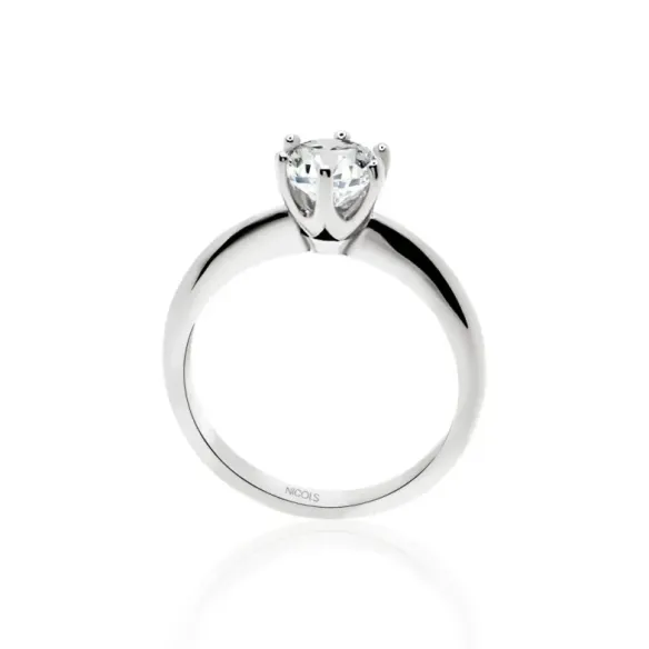 Anillo diamante 1.00 quilates en platino Charlotte solitario - Platinum solitário