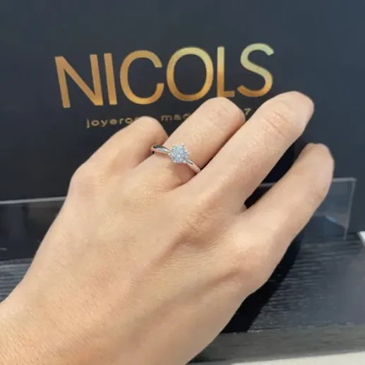 Anillo Compromiso Alexia Oro Blanco (18K) Con Diamante 0.75Ct - Brilhante 2