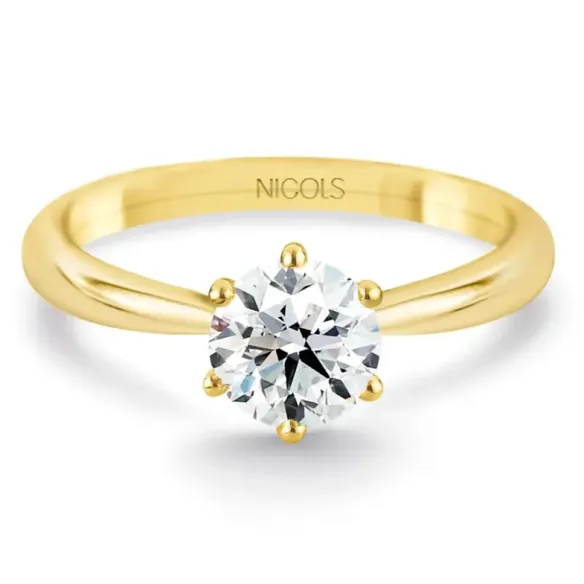 Anillo Compromiso Alexia Oro Amarillo (18K) Con Diamante 0.75Ct - Brillant