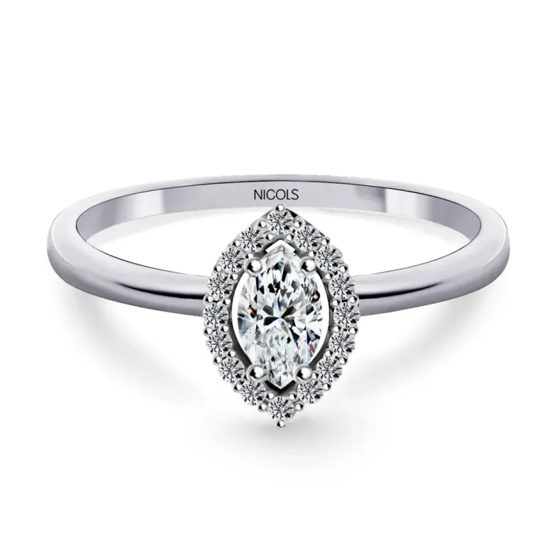 Anillo Diamantes Angie talla  Marquise 0.31 - Marquesa de tamanho