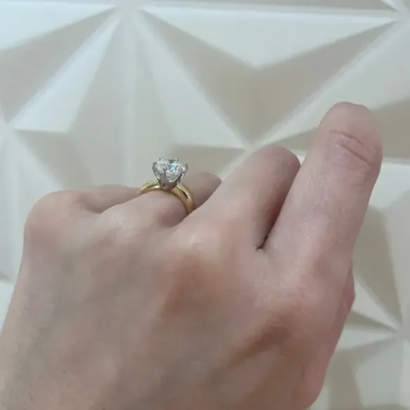 Anillo Diamante 2ct H VS Solitario Charlotte oro amarillo y oro blanco - Diamantringe Major 2 CT