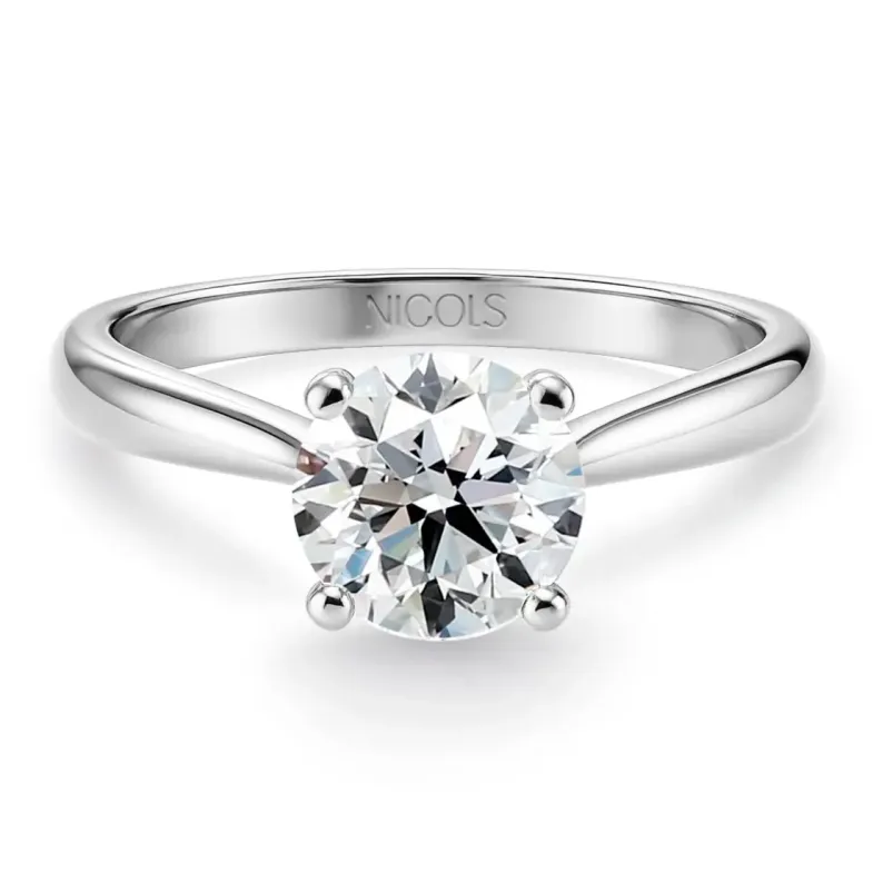 Engagement Ring 0.75 Ct Nicole Platinum - Brilliant Cut
