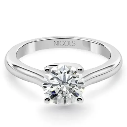 Anillo compromiso oro blanco Megan con diamante de 1,00ct. - Brillant