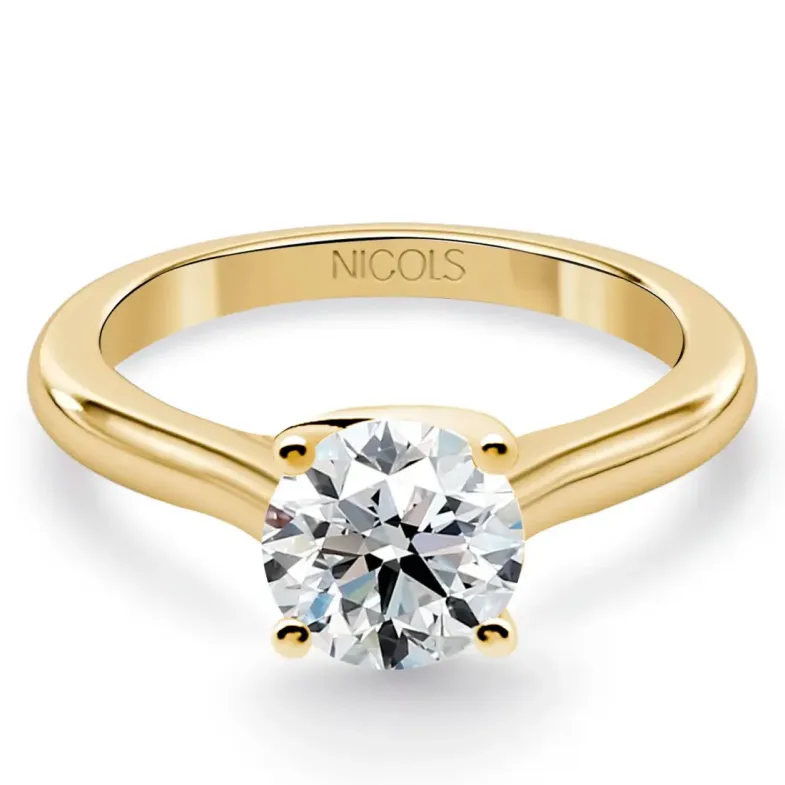 Anillo compromiso oro amarillo Megan con diamante de 1,00ct. - Solitarios de Oro Amarillo